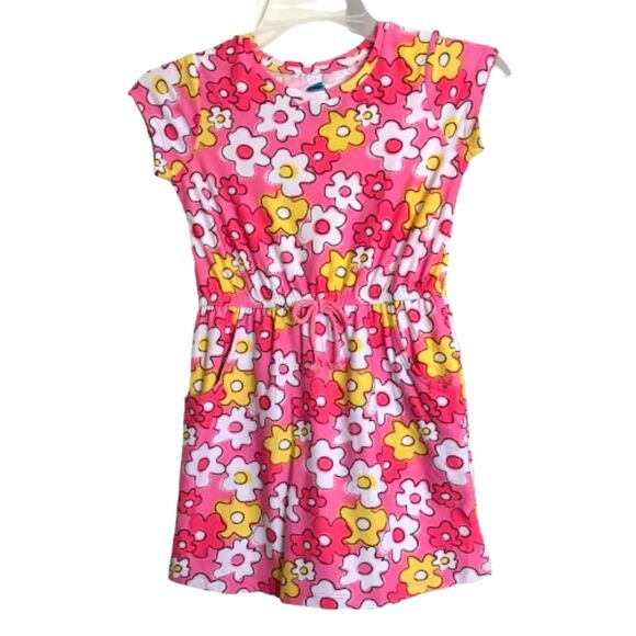 Extremely Me Girl's Size 6X Front Pocket Flower Chinch Waist Dress - Picture 1 of 5